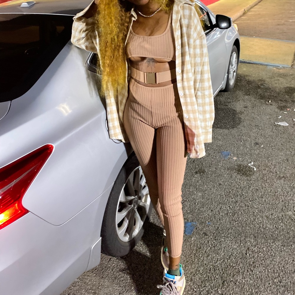 Fashion nova nude jumpsuit 🤎